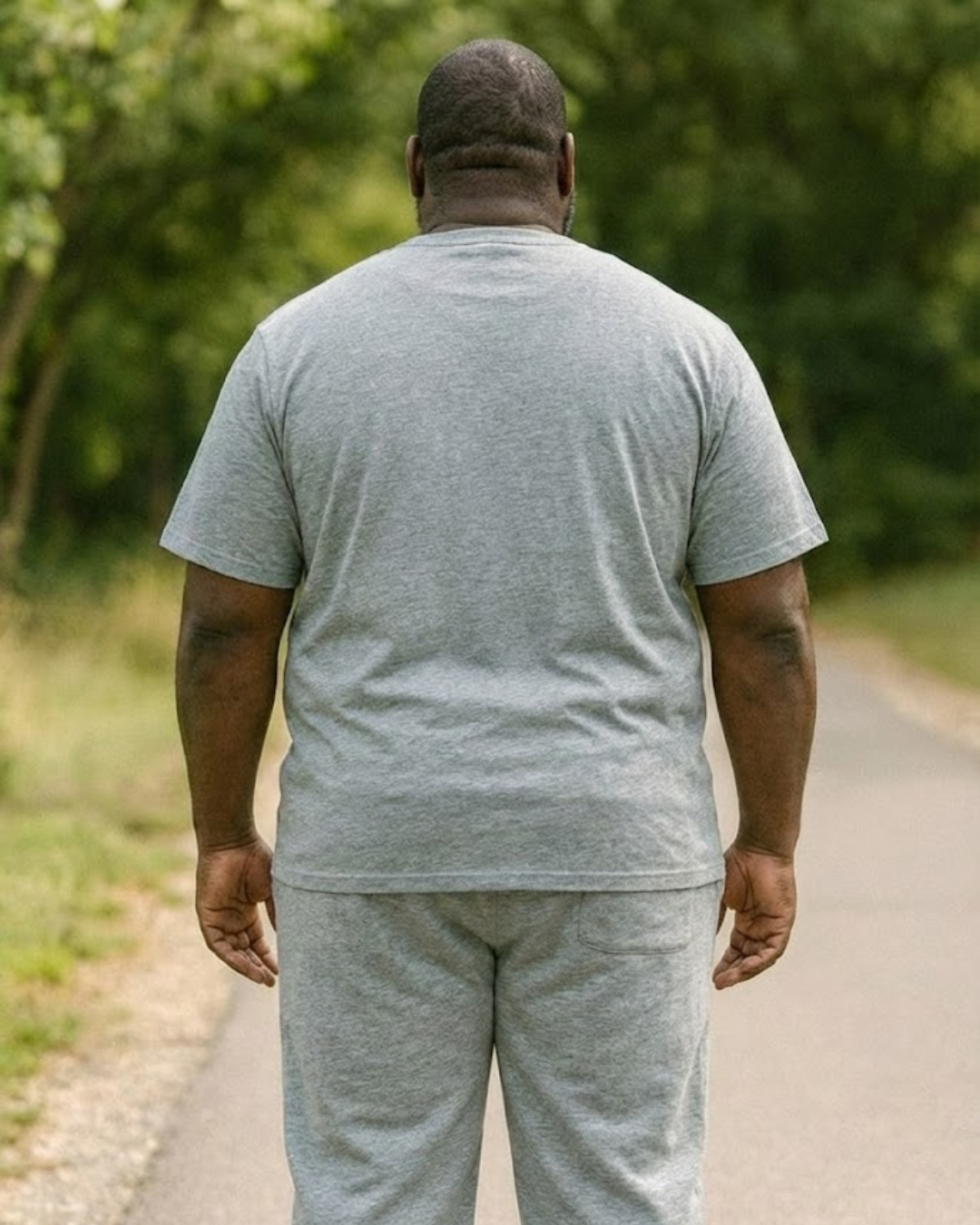 Big & Tall Classic Crewneck T-Shirt- Grey