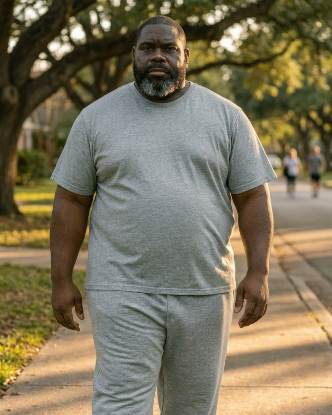 Big & Tall Classic Crewneck T-Shirt- Grey