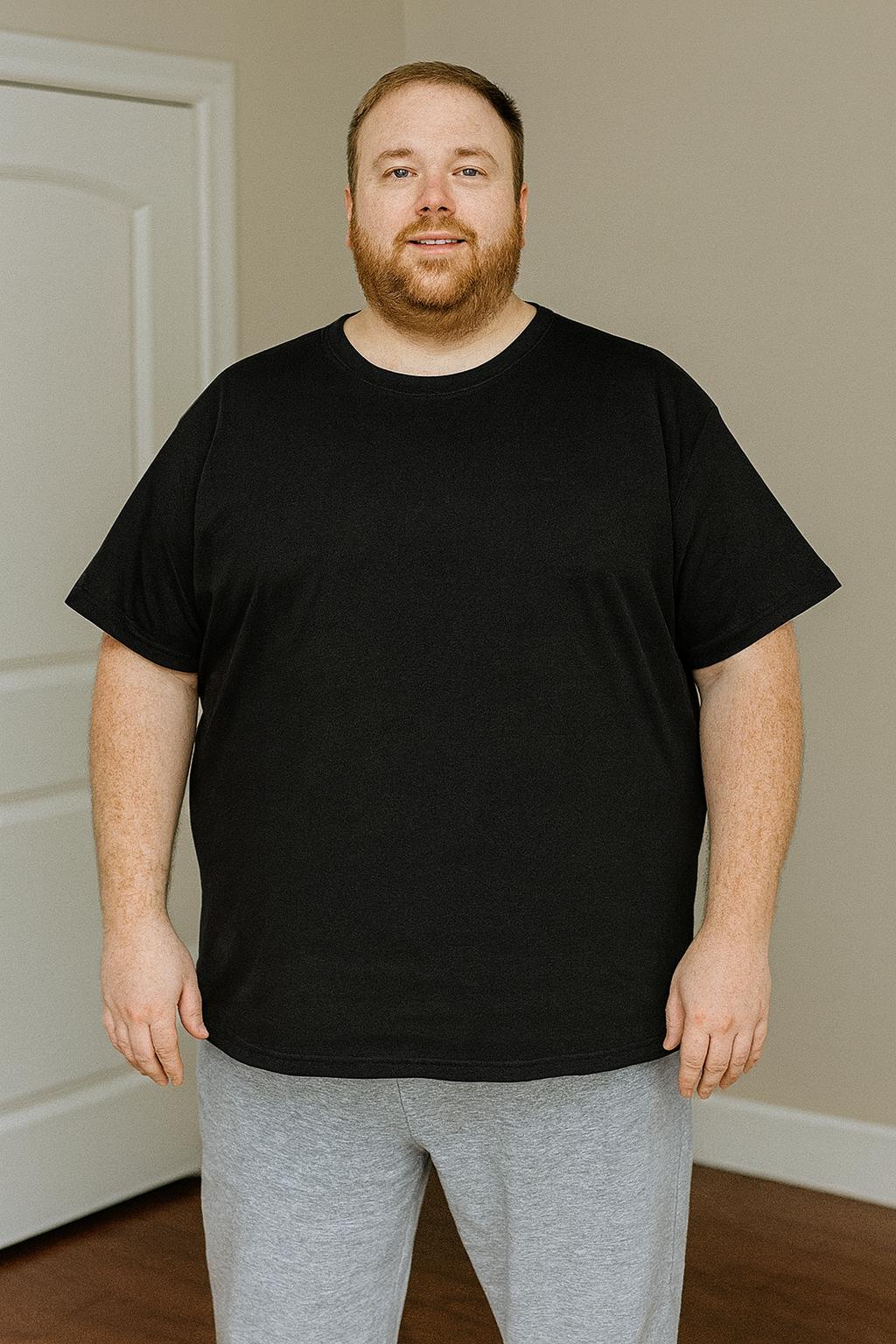 Big & Tall Classic Crewneck T-Shirt- Black