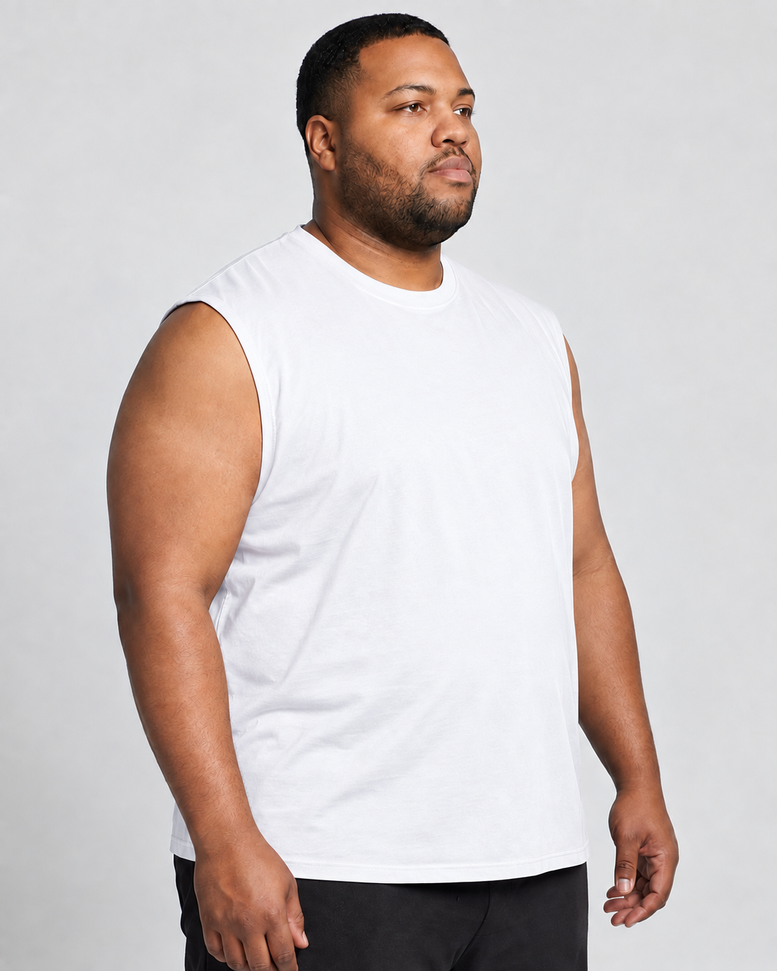 T-shirt Muscle grande taille pour homme – Noir | BT-510