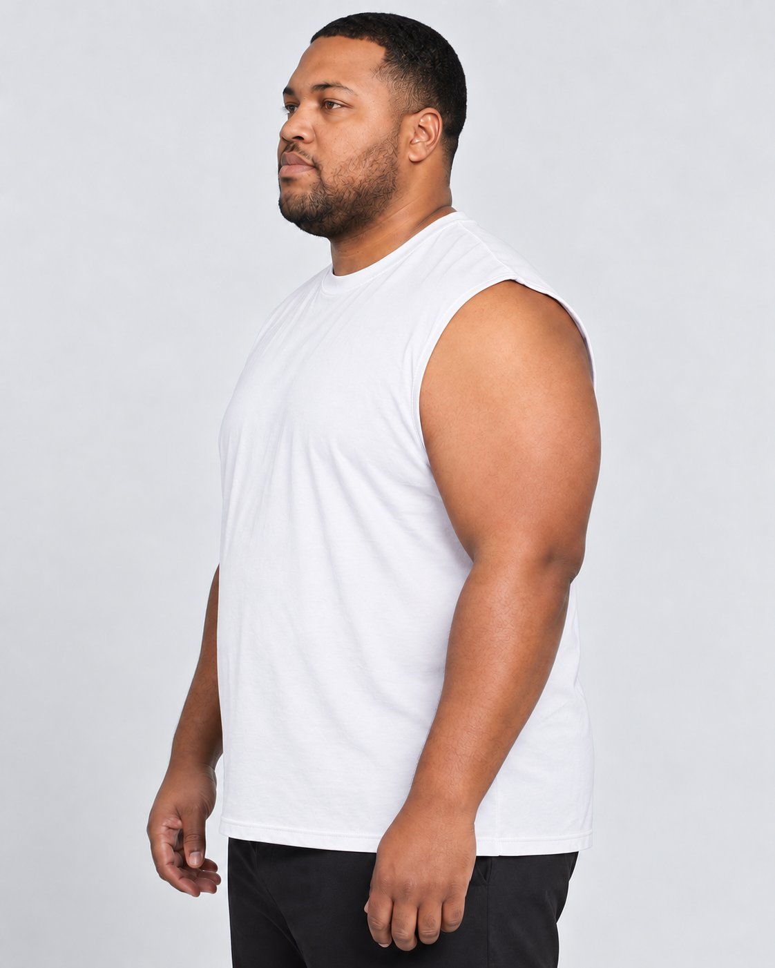 T-shirt Muscle grande taille pour homme – Noir | BT-510