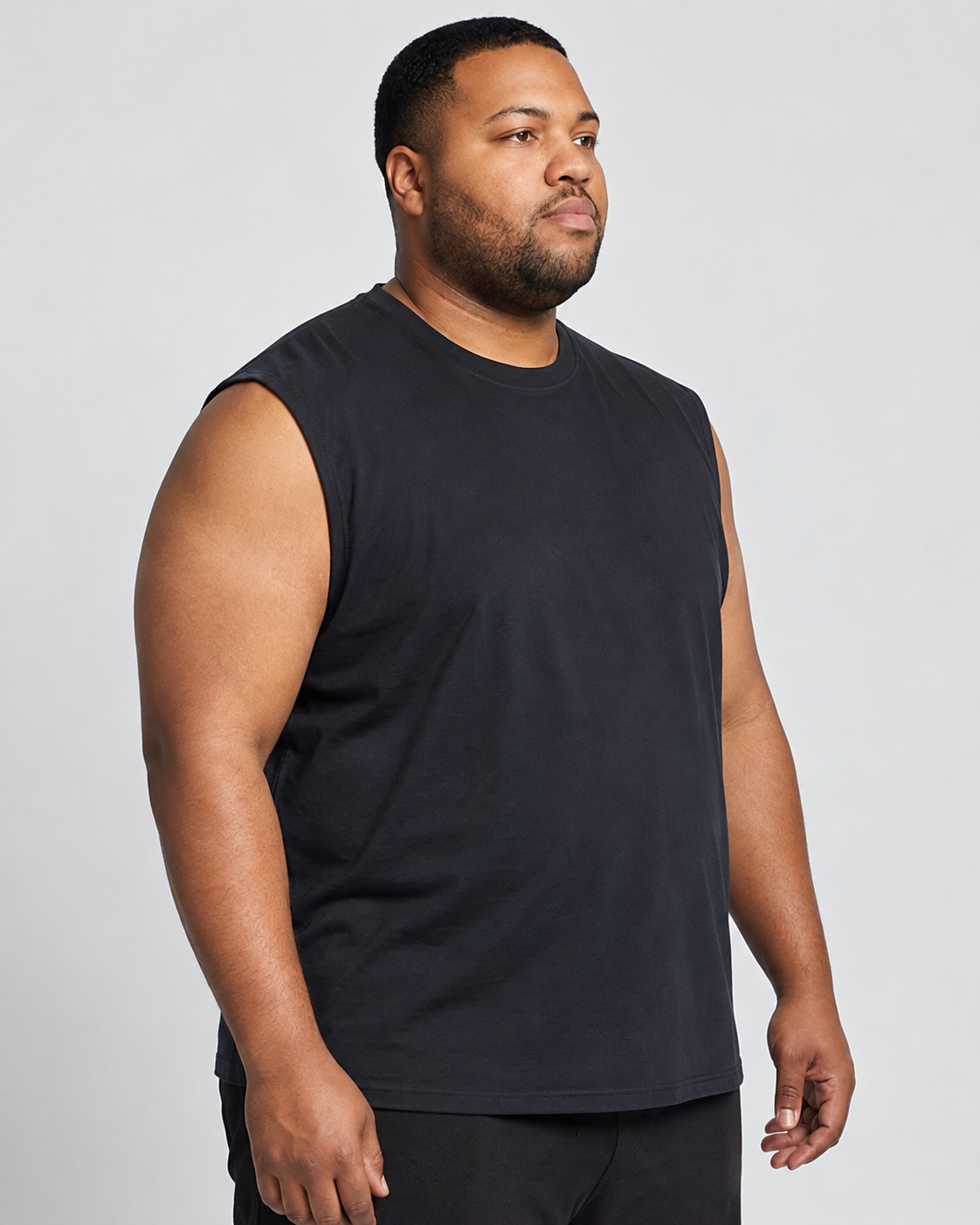 Men's Plus Size Big & Tall Muscle T-Shirt – Black | BT-510