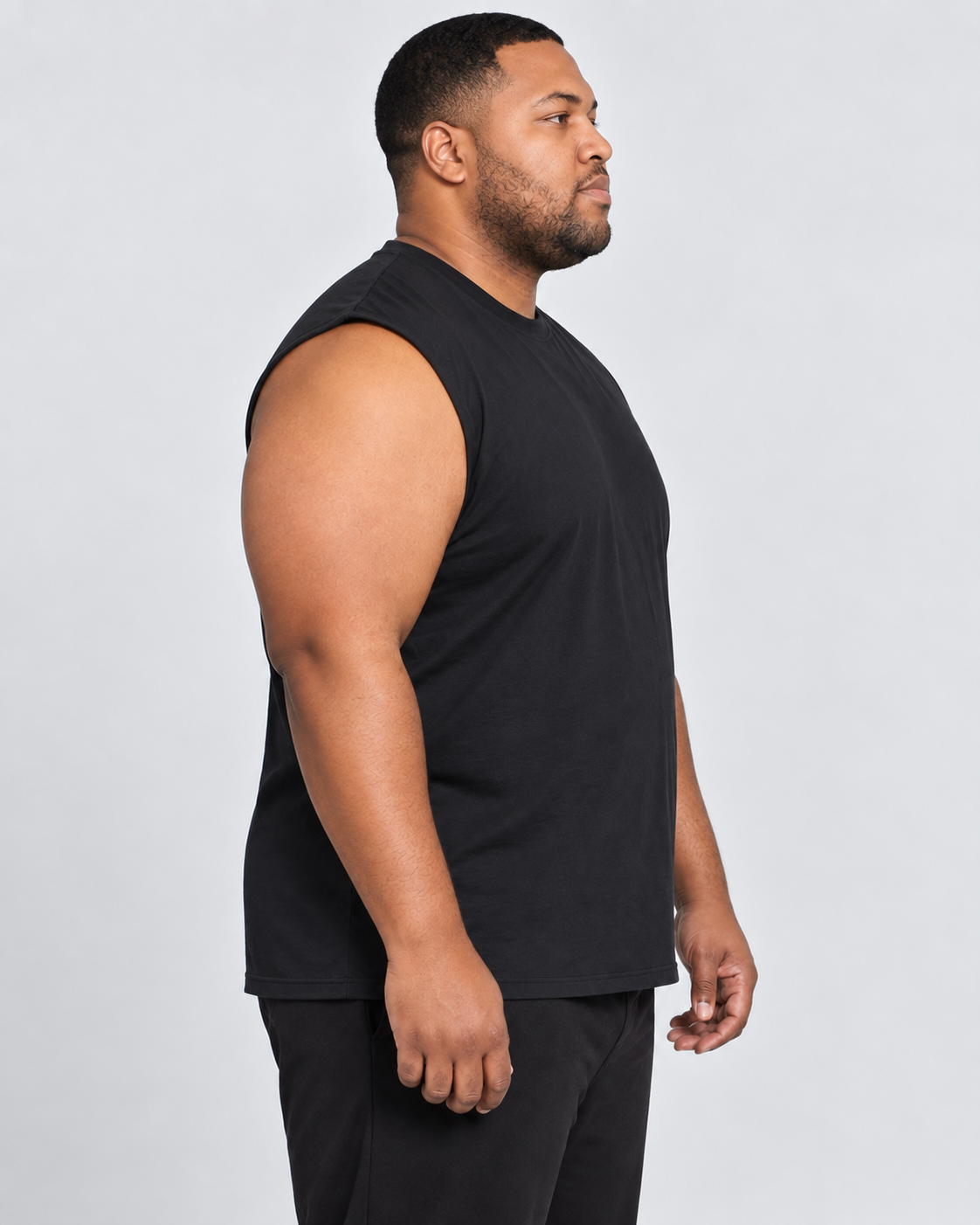 Men's Plus Size Big & Tall Muscle T-Shirt – Black | BT-510