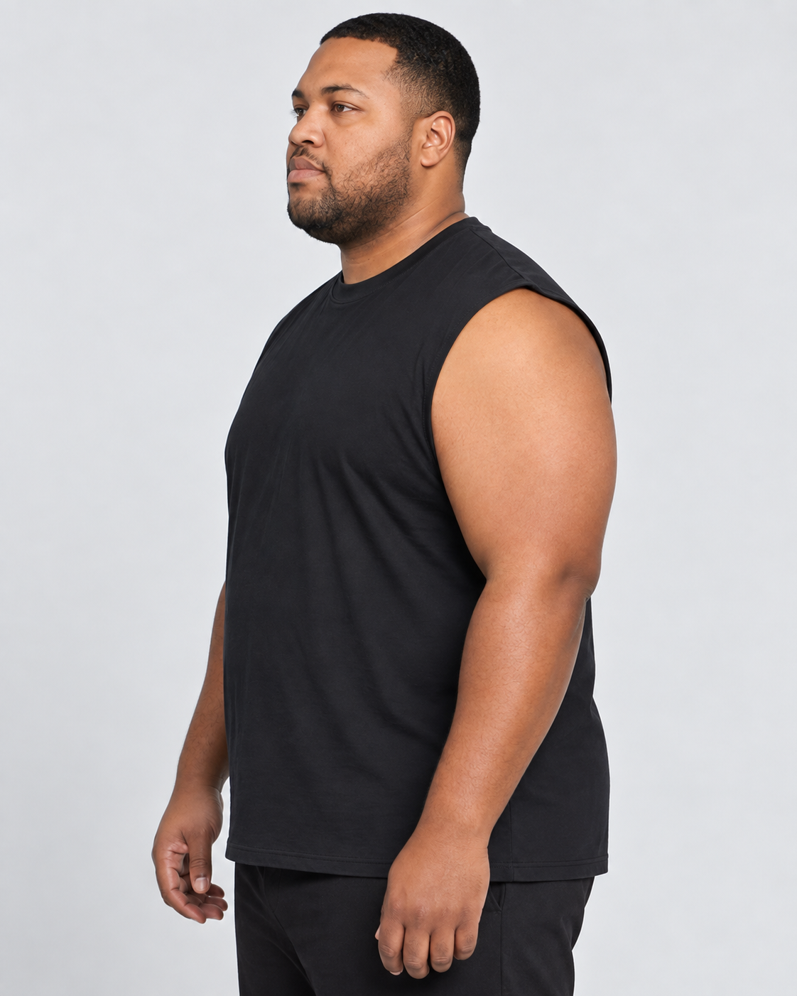 Men's Plus Size Big & Tall Muscle T-Shirt – Black | BT-510