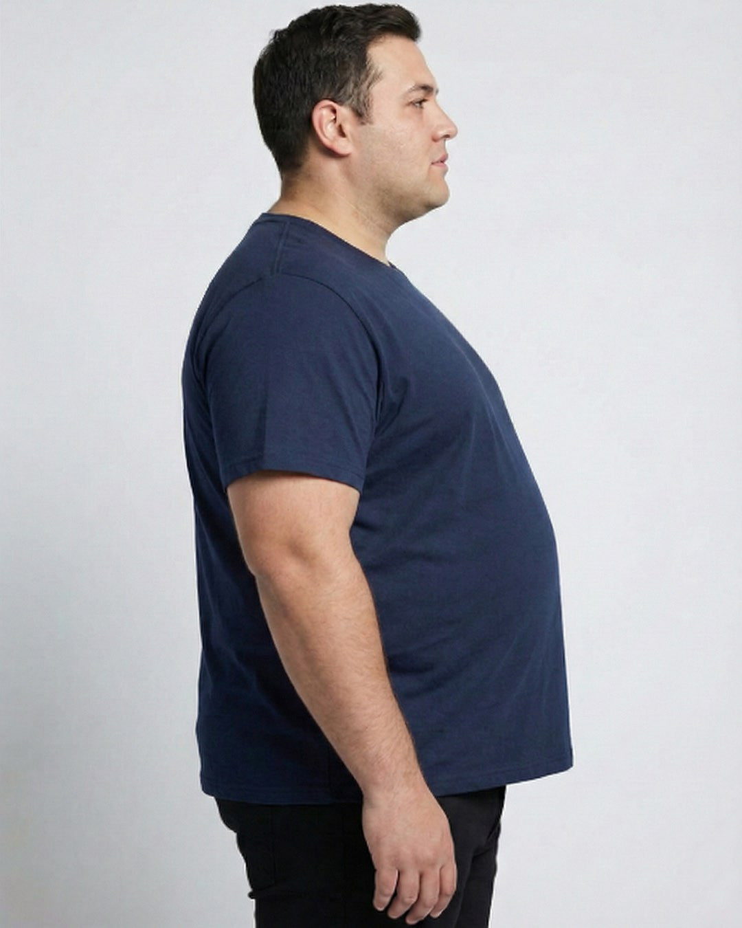 Men's Plus Size Big & Tall Classic Crewneck T-Shirt – Navy Blue | BT-504