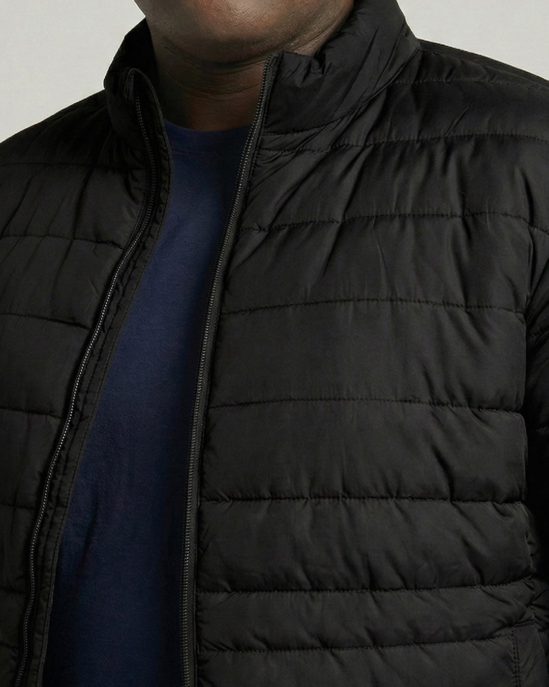 Big & Tall Insulated Puffer Jacket- Black