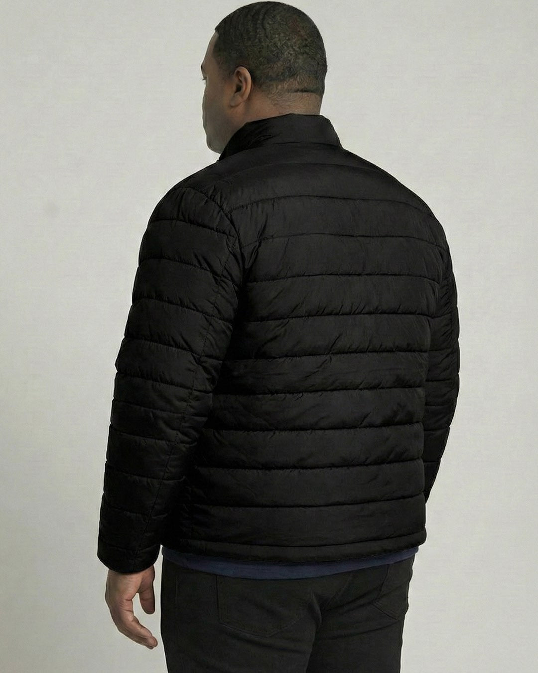 Big & Tall Insulated Puffer Jacket- Black