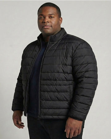 Big & Tall Insulated Puffer Jacket- Black