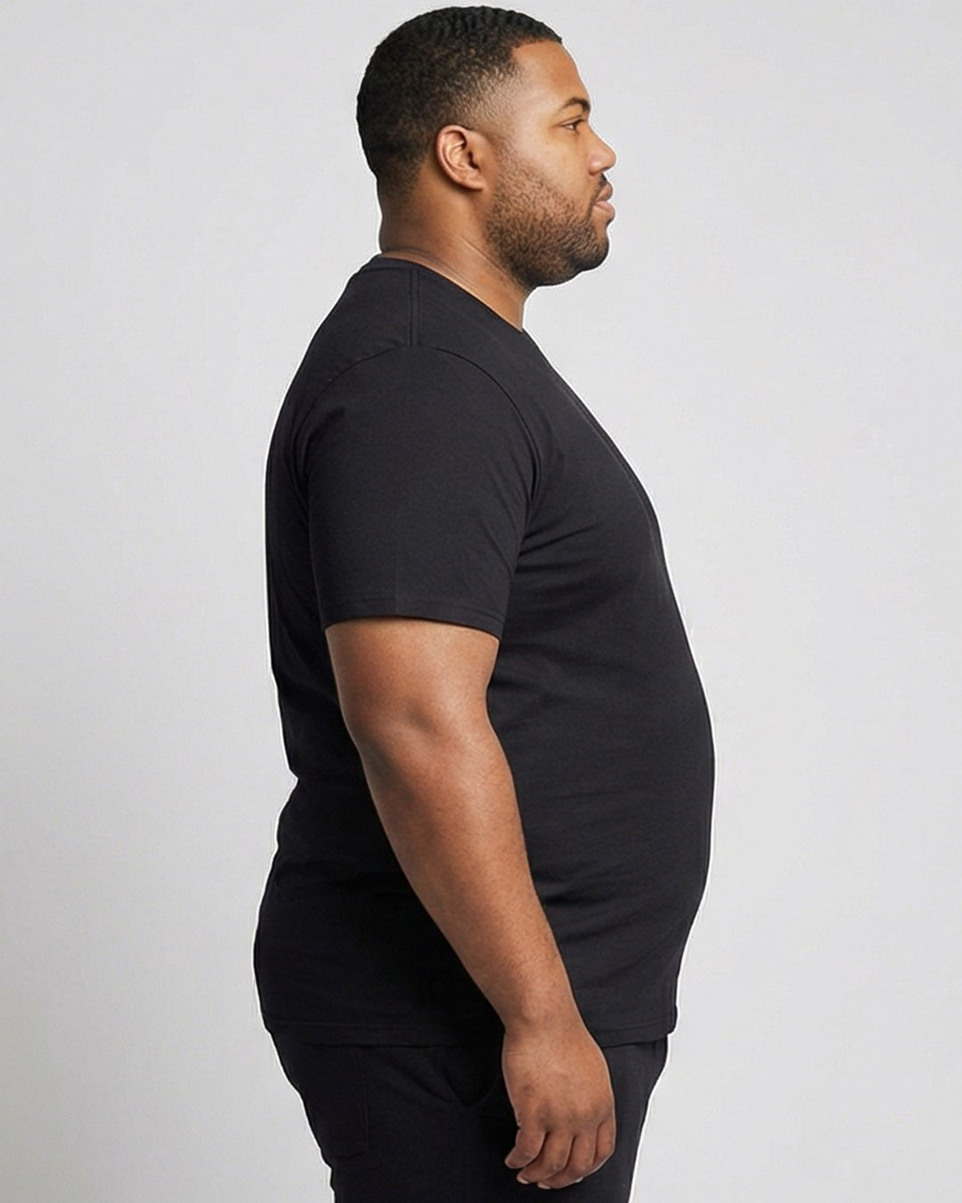 Big & Tall Classic Crewneck T-Shirt- Black