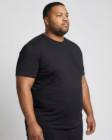 Men's Plus Size Big & Tall Classic Crewneck T-Shirt – Black | BT-504