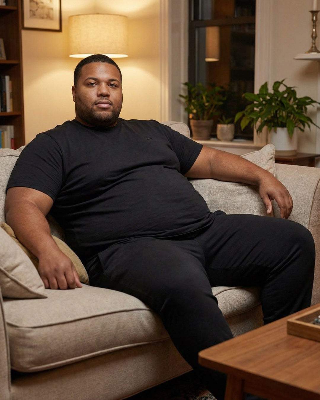 Big & Tall Classic Crewneck T-Shirt- Black