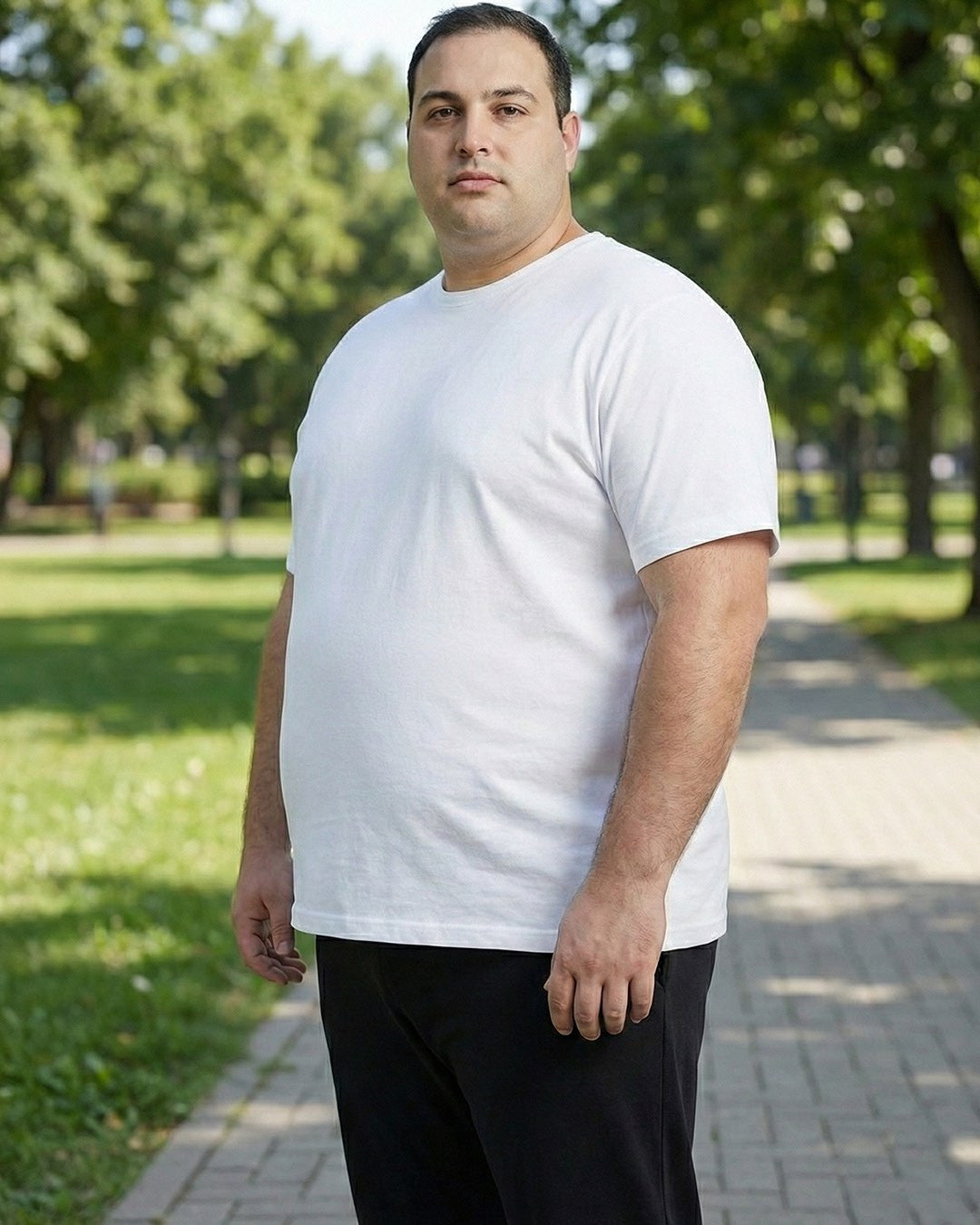 Big & Tall Classic Crewneck T-Shirt- White
