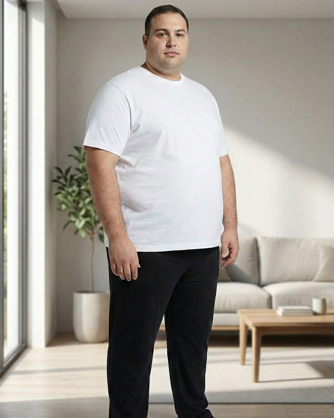 Big & Tall Classic Crewneck T-Shirt- White